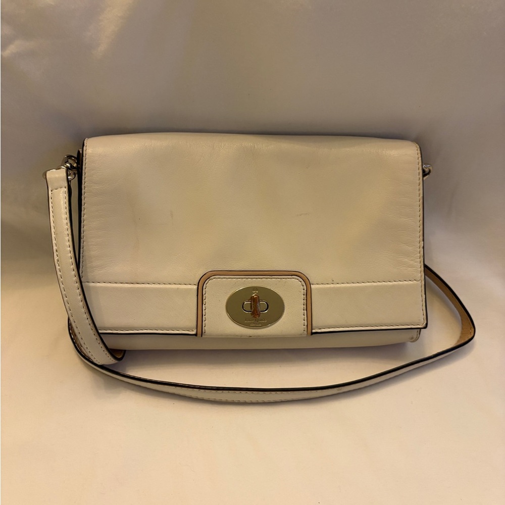 Kate Spade Cream Leather Shoulder Bag